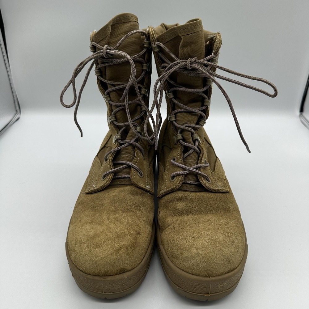 McRae Footwear Combat Boots Mens Size 5N Tan Suede Desert‎ Military Vibram Sole